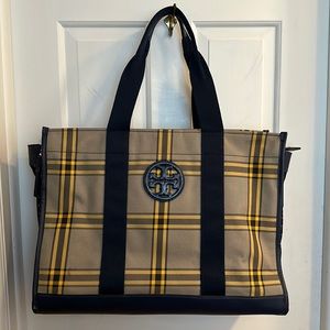 Tory Burch Canvas & Leather Dog Bag
